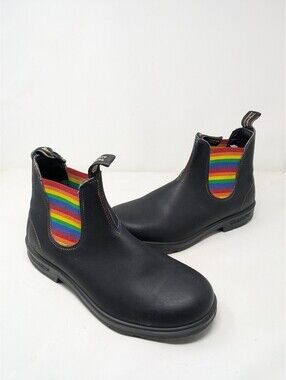 Blundstone 2105 Leather Chelsea Boots Mens 10 Black Rainbow Outdoor Comfort